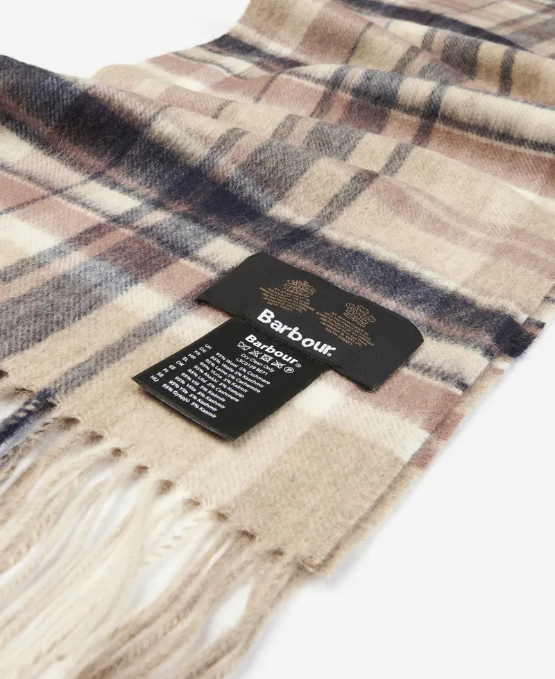 Barbour Vintage Plaid Scarf in Rosewood-2